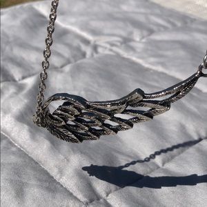 Wing silver necklace
